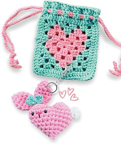 Wimmsie Crochet Animal Kit for Beginners - Easy Beginner Crochet Kit for Kids - Amigurumi Chicken Chick & Egg - 3 Kawaii Stuffed Animals - Cute DIY Yarn Plush in Saudi Arabia