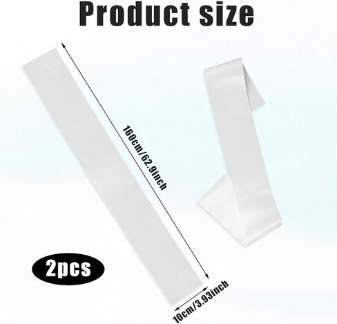 2Pcs Blank Satin Sashes Penta Angel Plain Pageant Decorate Sashes for Birthday Wedding Party DIY Supplies in Kuwait