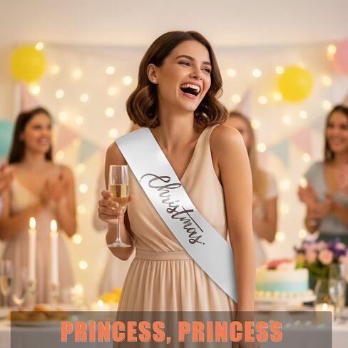 2Pcs Blank Satin Sashes Penta Angel Plain Pageant Decorate Sashes for Birthday Wedding Party DIY Supplies in Kuwait