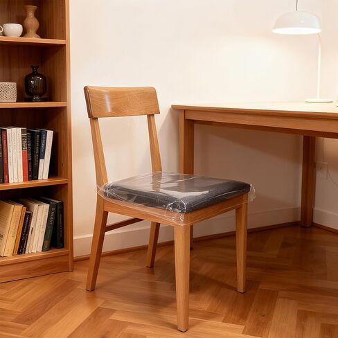 6 عبوات من أغطية الكراسي البلاستيكية، أغطية كراسي تناول الطعام البلاستيكية شديدة التحمل مقاومة للماء والخدش، أغطية مقاعد مع حزام حزام قابل للتعديل، 43.18 سم عمق × 45.72 سم عرض × 10.16 سم ارتفاع in Kuwait