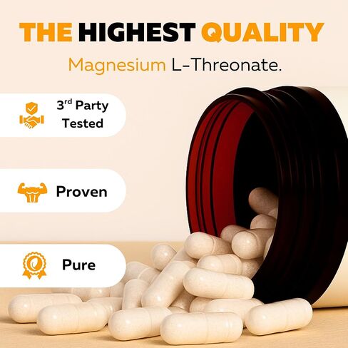 فوكس مغنيسيوم ل-ثريونات 2000 مجم | المغنيسيوم الدماغي للذاكرة والتركيز والنوم والقلق والدعم المعرفي | نباتي، غير معدّل وراثيًا، خالي من الغلوتين | تم اختبار نقائه من طرف ثالث | صنع في الولايات المتحدة الأمريكية | 90 عدد in Kuwait