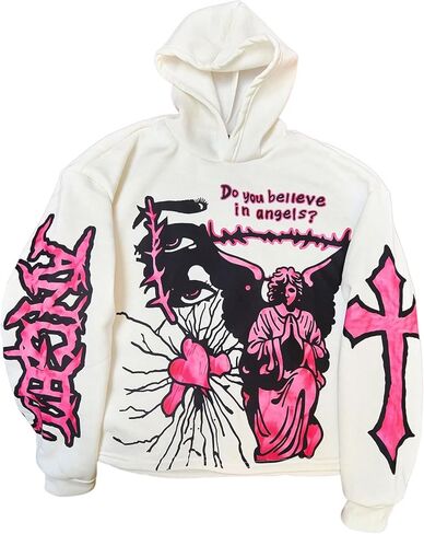 SOLY HUX Men's Y2k Hoodie Graphic Hooded Sweatshirt Pullover Grunge Tops Hip Hop Streetwear in Saudi Arabia