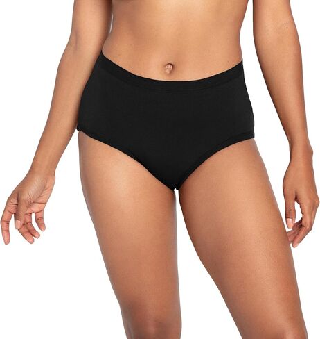 ملابس داخلية من القطن العضوي عالية الخصر ذات قدرة على الامتصاص للنساء من شركة Theperiod، ملابس داخلية للحيض عالية التدفق، باللون الأسود in Kuwait