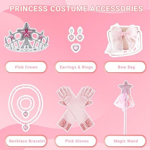 Girls Pink Princess Witch Costume, Good Witch Dress Kids Toddler Halloween Costumes Outfit, Starlight Tulle Dress in Saudi Arabia