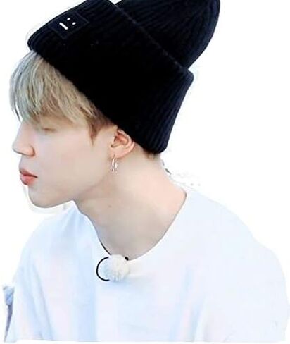 Jimin Bon Voyage Black Beanie Hat Love Yourself Answer Idol Fake Love DNA in Saudi Arabia