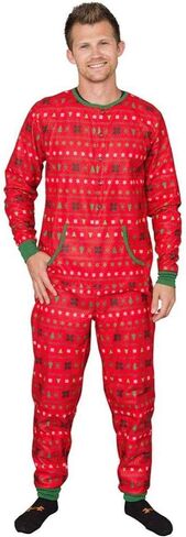 Costume Agent Custom Add Your Text Butt Flap Family Christmas Pajama Union Suit in Saudi Arabia