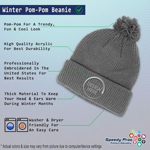 Pom Pom Beanies for Women Rescue Mom Dogs Cats Mother Skull Cap Winter Hats for Men Acrylic One Size in Saudi Arabia