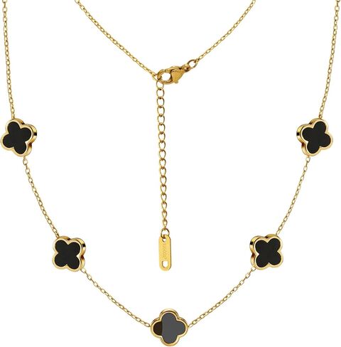 18K Gold Necklace Lucky Four Leaf Clover Necklaces for Women Jewelry Gifts for Women in Kuwait