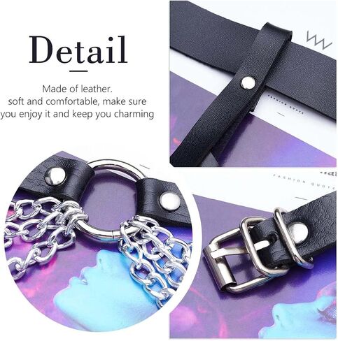 Chest Chain Belt Rave Fashion Goth Body Leather Harness for Women in Saudi Arabia