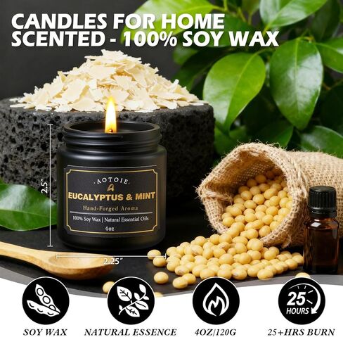 Mens Scented Candle Gift Set, 9 Pack Candles for Men, 36 oz Soy Candle, 200+ Hours Burn Time, Aromatherapy Gifts for Dad, Boyfriend, Husband for Christmas, Father’s Day, Birthday in Saudi Arabia