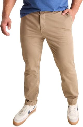 Chubbies Original Stretch Twill Pants 30’’ Mens Khaki Pants with Comfort Stretch, Slightly Tapered Leg, and Elastic Waistband in Saudi Arabia