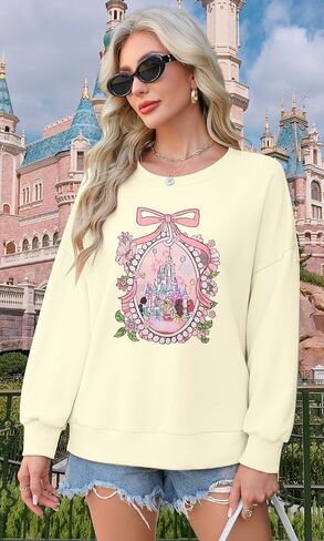 SFHFY Magic Kingdom Sweatshirt Women: Princess Sweater Lightweight Magical Castle Pullover Family Vacation Shirt Top in Saudi Arabia