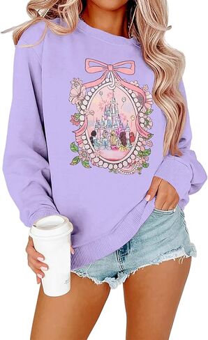 SFHFY Magic Kingdom Sweatshirt Women: Princess Sweater Lightweight Magical Castle Pullover Family Vacation Shirt Top in Saudi Arabia