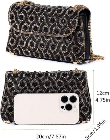 Rhinestone Clutch Purses for Women Crystal Evening Handbag Sparkly Shoulder Bag Crossbody Bag for Cocktail Prom Party in Saudi Arabia