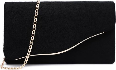 Dasein Faux Suede Evening Bag Clutch Purses for Women for Wedding Party Prom Formal Handbags with Shoulder Strap in Saudi Arabia