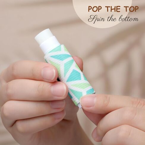 36 Pcs Lip Balm Holder Keychain Gloss Floral Patterns Lip Balm Sleeves with Clip Clip on Lipstick Keychain Sleeves Holder in Saudi Arabia
