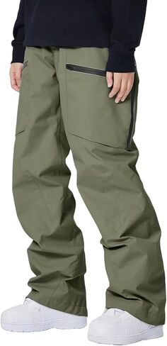Women's Snowboard Pants Insulated Ski Snow Pants Waterproof Windproof Winter Baggy Cargo Hiking Pants in Kuwait