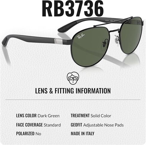 Ray-Ban RB3736 Square-Round Shaped Sunglasses for Men & Women with Official RAYBAN Eyewear Kit in Saudi Arabia