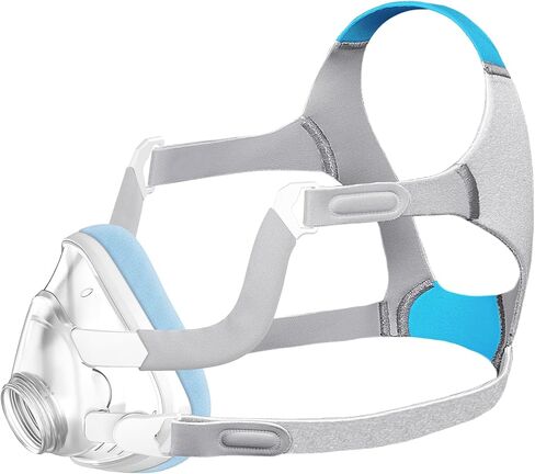 Replacement F20-Style Fabric Mask Set (Medium) - No Silicone Contact, CPAP Full Face Cushion Combo for Airfit F20 & Airtouch F20, Instantly Cool Touch & No Stuffiness Even in Hot Weather (No Elbow) in Saudi Arabia
