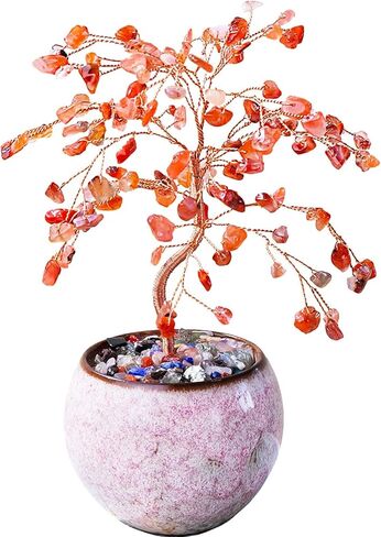 Runyangshi Aquamarine Crystal Tree of Life - 8" Large Natural Chakra Healing Crystal Tree, Bringing Money, Good Luck, Positive Energy for Home Decor, Feng Shui Gifts, Office Desk Ornament in Saudi Arabia