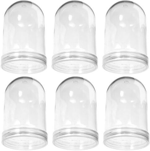 BESPORTBLE 6 Pcs Clear Plastic Snow Globe, Clear Fillable Water Globe Jar with Screw Off Cap for DIY Crafts Snowman Winter Holiday Christmas Home Decoration in Saudi Arabia