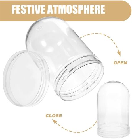 BESPORTBLE 6 Pcs Clear Plastic Snow Globe, Clear Fillable Water Globe Jar with Screw Off Cap for DIY Crafts Snowman Winter Holiday Christmas Home Decoration in Saudi Arabia