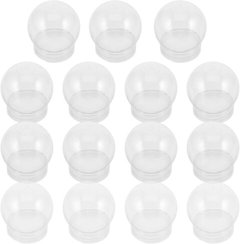 BESPORTBLE 15 Pcs Clear Plastic Snow Globe DIY 2.7 Inch Plastic Water Globe Jar with Screw Off Cap for DIY Crafts Christmas Winter Home Decoration in Saudi Arabia