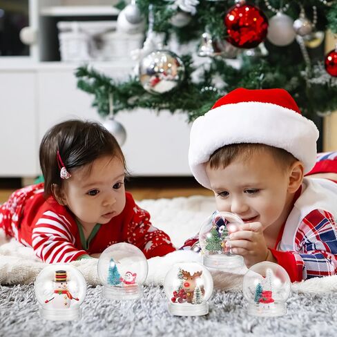 BESPORTBLE 15 Pcs Clear Plastic Snow Globe DIY 2.7 Inch Plastic Water Globe Jar with Screw Off Cap for DIY Crafts Christmas Winter Home Decoration in Saudi Arabia