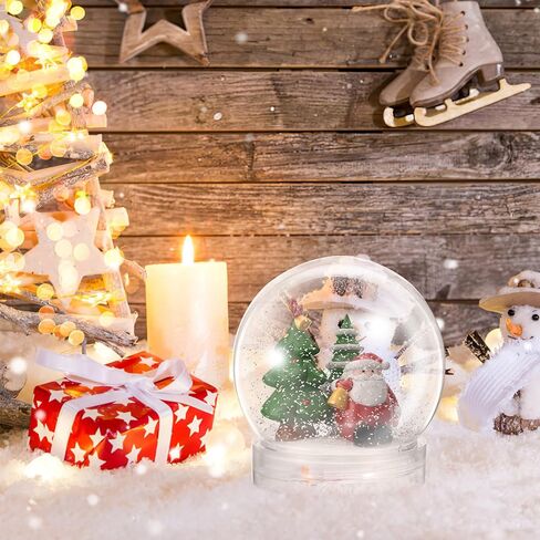 BESPORTBLE 15 Pcs Clear Plastic Snow Globe DIY 2.7 Inch Plastic Water Globe Jar with Screw Off Cap for DIY Crafts Christmas Winter Home Decoration in Saudi Arabia