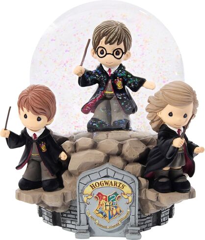 Precious Moments Harry Potter We Have The Power of Friendship Deluxe Musical Snow Globe | Resin and Glass Glitter Globe Plays The Moldau | Hogwarts Trio Collectible Gift Decor in Saudi Arabia