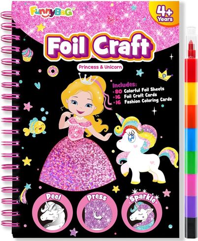 FUNNYB&G Foil Art Craft Kit for Kids, Vehicle Birthday Gift Toy for Boys in Saudi Arabia