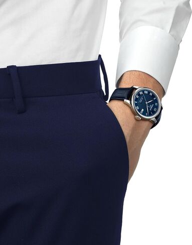 Tissot Le Locle 40mm, Swiss Automatic Watch for Men, Stainless Steel Case, Navy Dial with Diamonds, T0064071604300 in Saudi Arabia