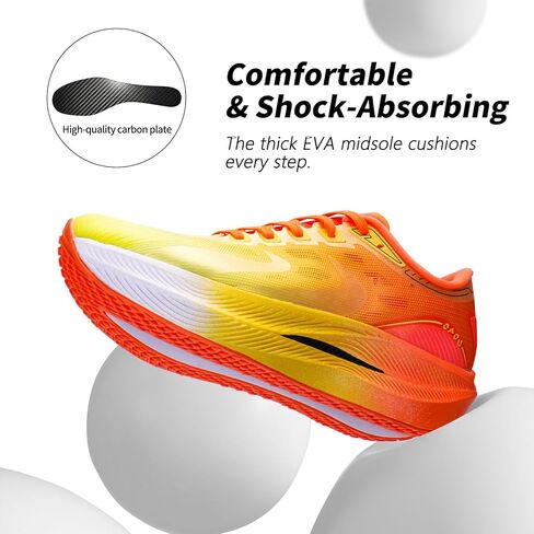 Carbon Plate Marathon Running Racing Shoes Men Stable Support Shock-Relief Ultra-Light TPU Outsole Rebound Sneakers in Saudi Arabia