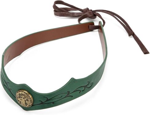 إكسسوارات Renaissance Elf غطاء الرأس الذهبي الماسي، ودعامات Gemtree، وغطاء الرأس، وحقيبة الخصر، والقلادة، والحزام والإكسسوارات in Kuwait