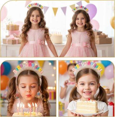 عصابة رأس لعيد الميلاد للفتيات، تاج أعياد ميلاد الأميرة للنساء والفتيات، إكسسوارات شعر تاج عيد ميلاد سعيد باللون الوردي in Kuwait