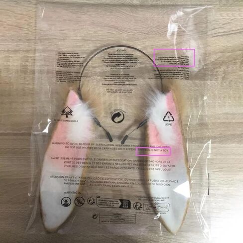 HAOAN Cute Bunny Ears Headband Faux Fur Rabbit Ear Hairhoop Anime Cosplay Costume Accessory in Kuwait