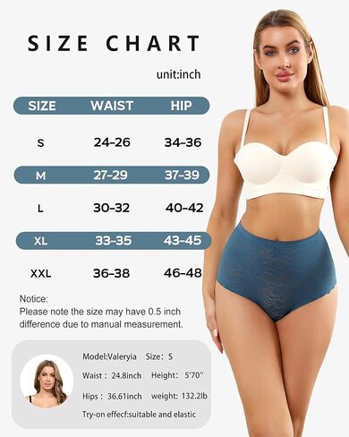 Levao Women's High Waist Lace Underwear, Soft Floral Lace Briefs with Mid-Coverage Panties for Women 4-Pack in Saudi Arabia