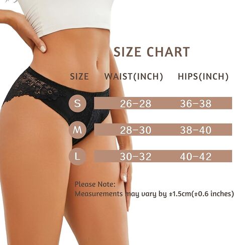 XI LIU 6 Pack Lace Cheeky Underwear for Women Sexy Bikini Panties Breathable Cotton Underwear in Saudi Arabia