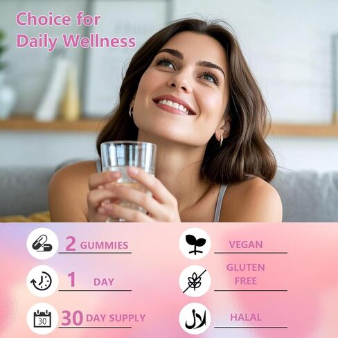 علكات التوازن الأنثوي المتميزة - عبوتان | دعم العافية اليومي للنساء بنكهة أناناس هاواي | دعم المناعة - نباتي، تركيبة خالية من الغلوتين، 120 علكة in Kuwait