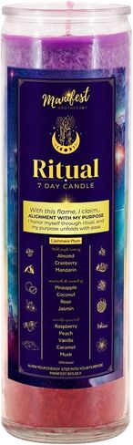 7-Day Chakra Candle – Guided Moon Phase Energy Alignment Ritual Embark on a 7-Day Journey of self-Alignment and Manifestation (Rainbow) in Saudi Arabia