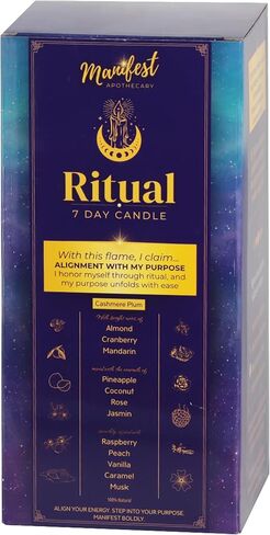 7-Day Chakra Candle – Guided Moon Phase Energy Alignment Ritual Embark on a 7-Day Journey of self-Alignment and Manifestation (Rainbow) in Saudi Arabia