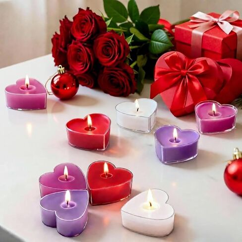 شموع تيلايت المعطرة الملونة، 16 عبوة من شمع الصويا لأضواء الشاي الملونة لحفلات عيد الحب، شموع رومانسية، ديكور زفاف، استرخاء وهدايا | الأرز، الليتشي، اللافندر والورد in Kuwait