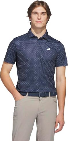 adidas Men's Performance Textured Print Polo Shirt in Saudi Arabia