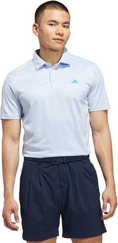 adidas Men's Performance Textured Print Polo Shirt in Saudi Arabia