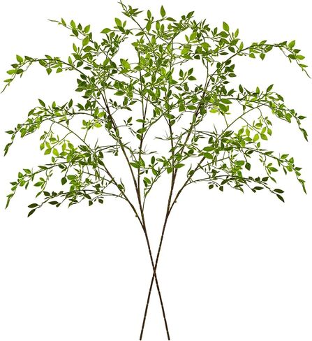 2Pcs Artificial Greenery Stems, 43.6" Nandina Branches Tall Faux Plant Stems for Vase, Greenery Decor Stems Leaves Bunches for Shop Garden Office Home Décor in Kuwait