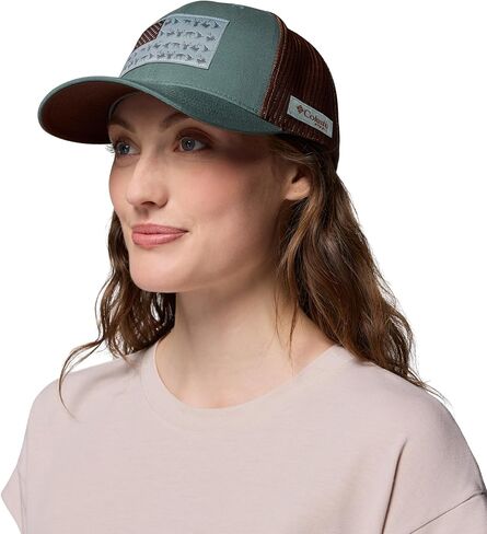 كولومبيا للجنسين PHG Game Flag Mesh Snap Back، علم البركة/التبغ/الصيد، مقاس واحد in Kuwait