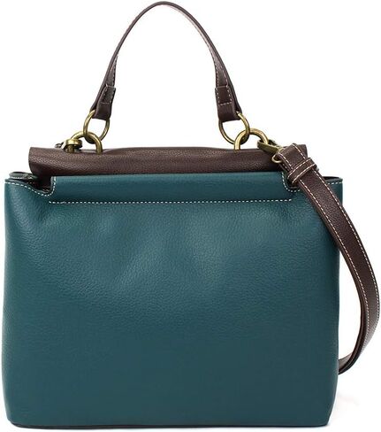 CHALA Charming Satchel with Adjustable Strap - B&W Paw Print - Turquoise in Saudi Arabia