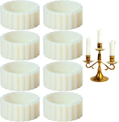 Rubber Taper Candle Hugger Grips Rings Holders 8PCS Silicone Taper Candle Grippers Hugger Gaskets Upright Fitters Holders Candles Rings Gripper for Weddings Appointment Festivals and Home Decor in Saudi Arabia