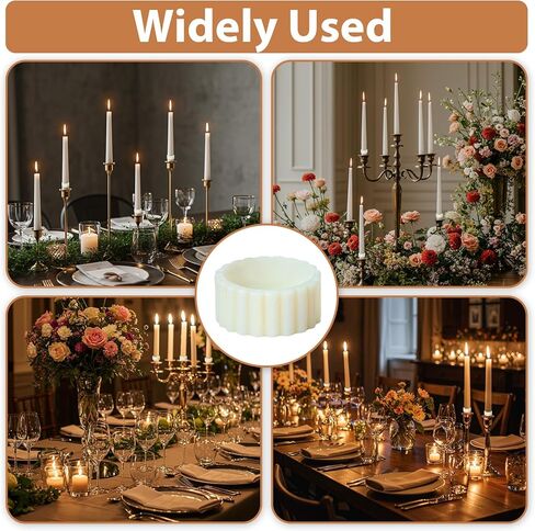 Rubber Taper Candle Hugger Grips Rings Holders 8PCS Silicone Taper Candle Grippers Hugger Gaskets Upright Fitters Holders Candles Rings Gripper for Weddings Appointment Festivals and Home Decor in Saudi Arabia