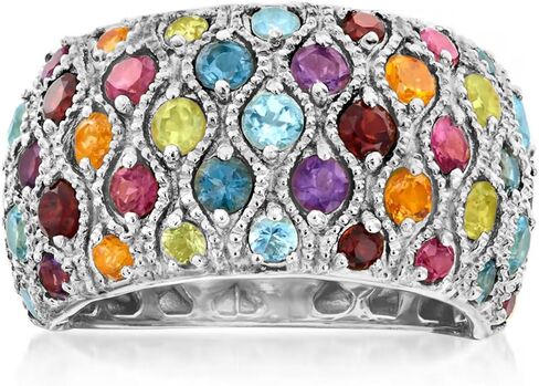 Ross-Simons 2.60 ct. t.w. Multi-Gemstone Ring in Sterling Silver in Saudi Arabia